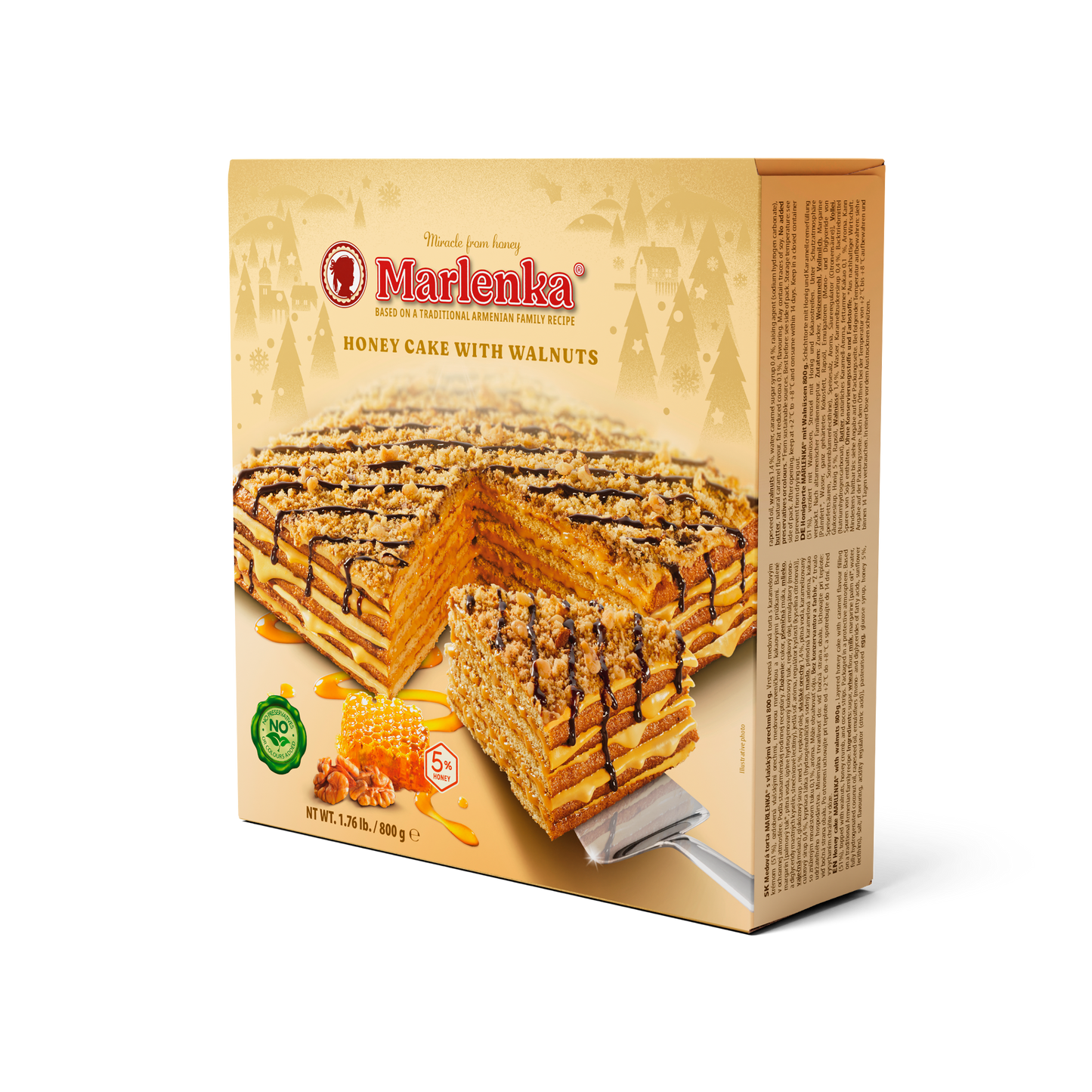 Honey cake MARLENKA® with Walnuts 800 g